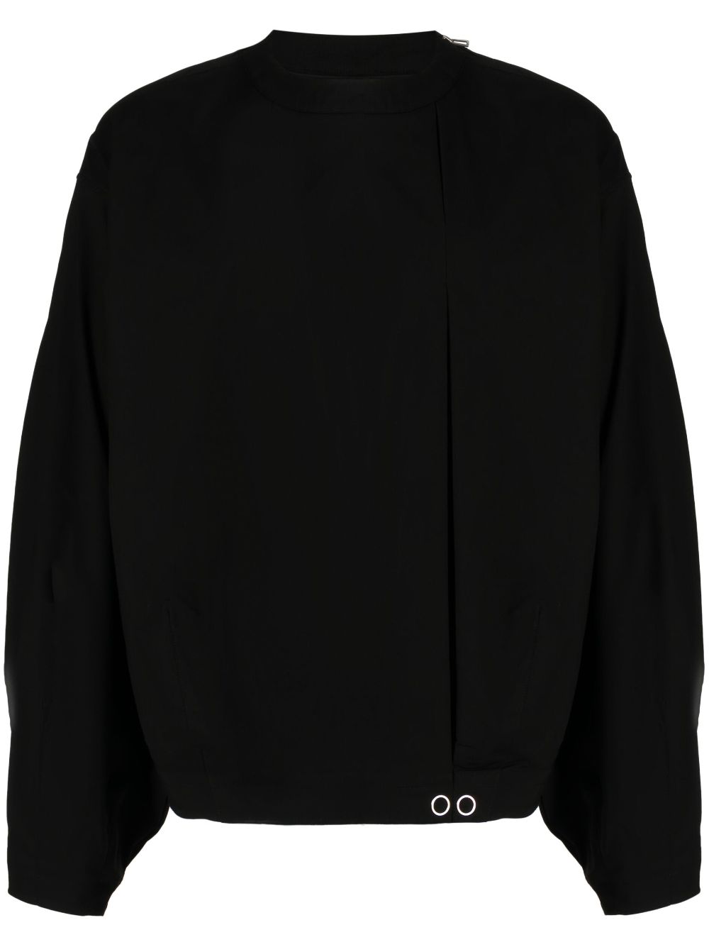 Cocoon pleat-detail sweatshirt - Black