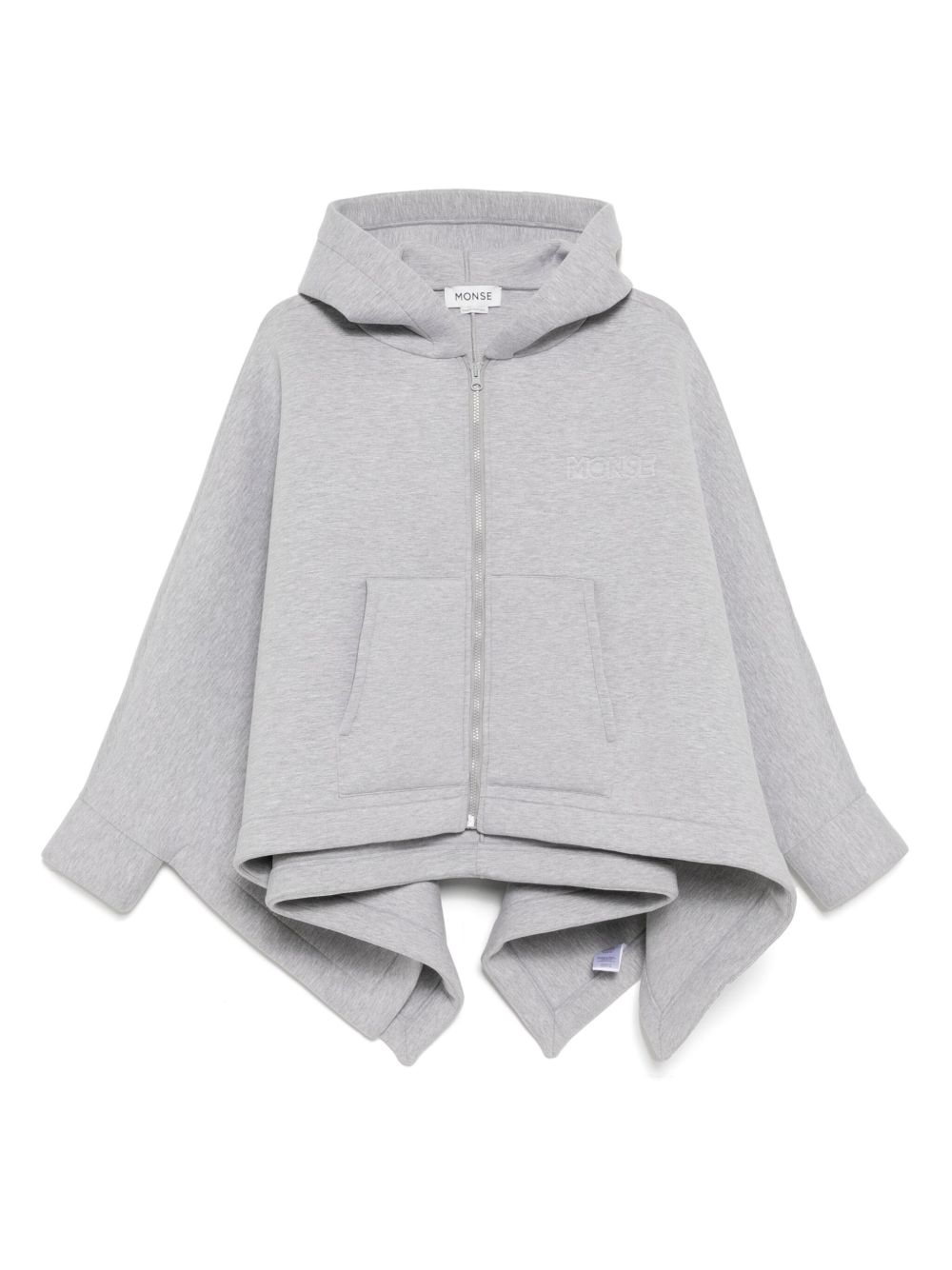 Monse zip fastening poncho - Grey