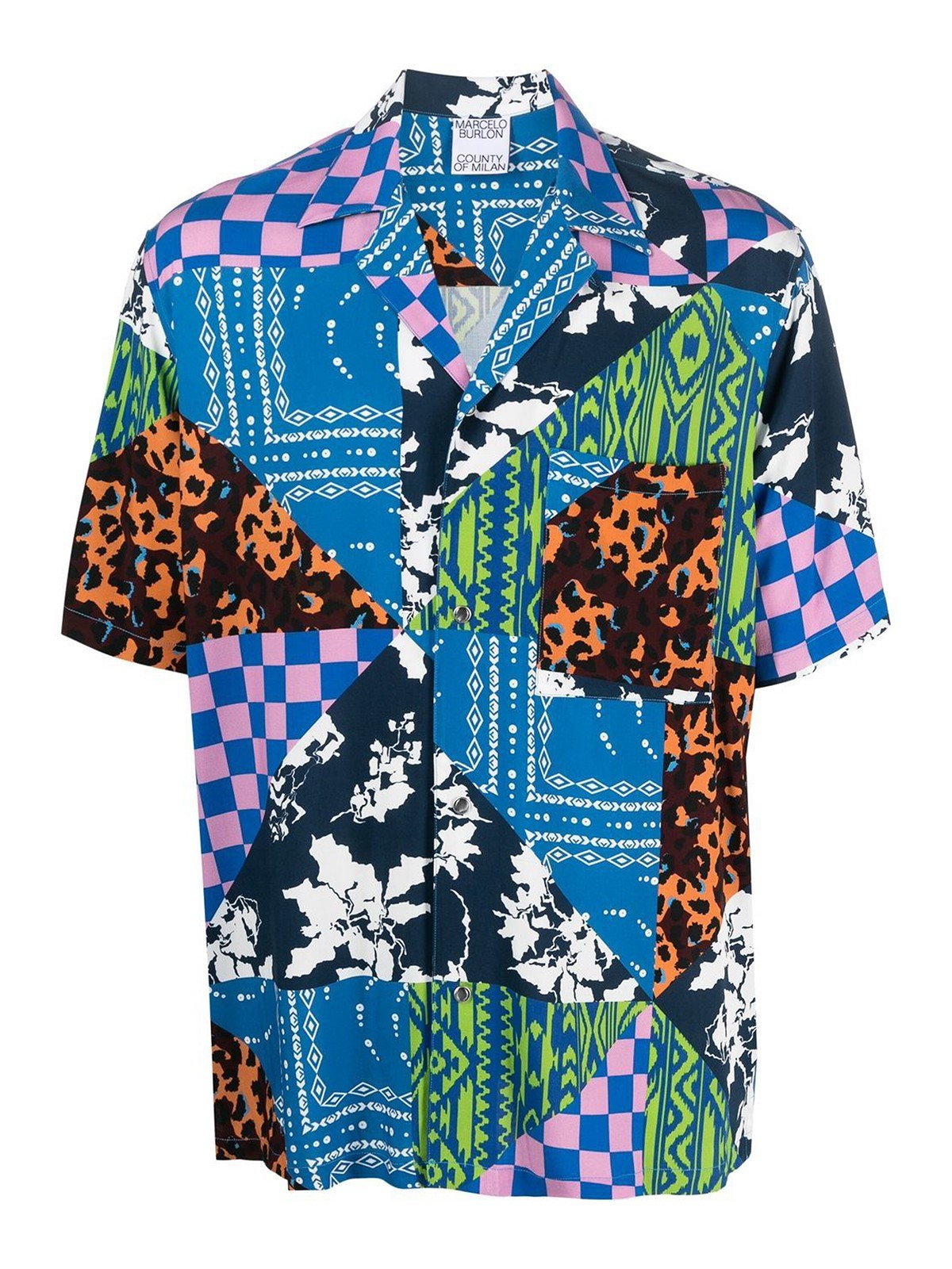 Mix print shirt