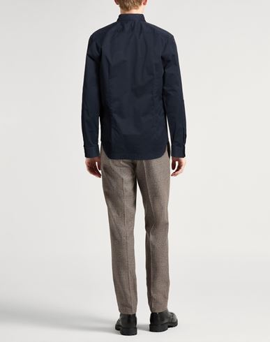 Man Shirt Midnight blue Size M Cotton, Elastane