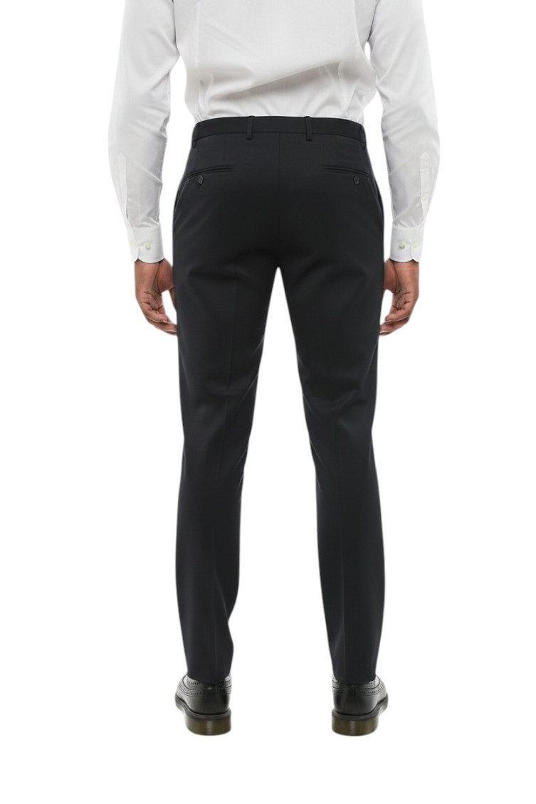 Black Flat Front Trousers