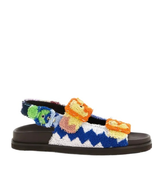 Zigzag buckle sandals