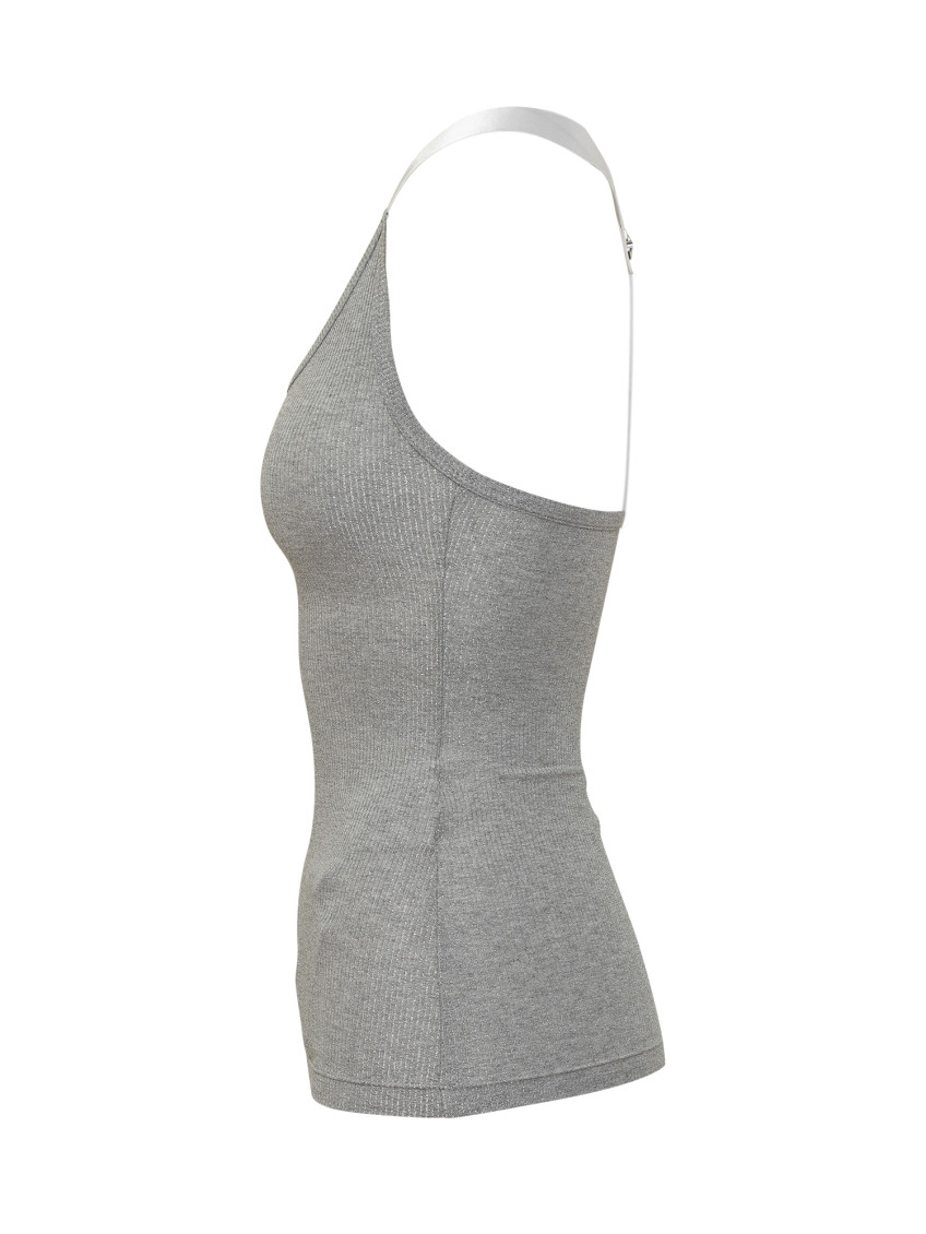 Ribbed tank top - Silver