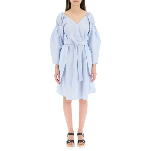 Striped mid-length dress - Blue