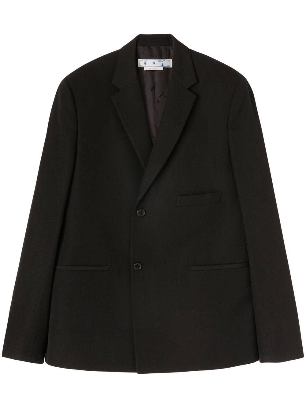 Single-breasted tailored blazer - Black