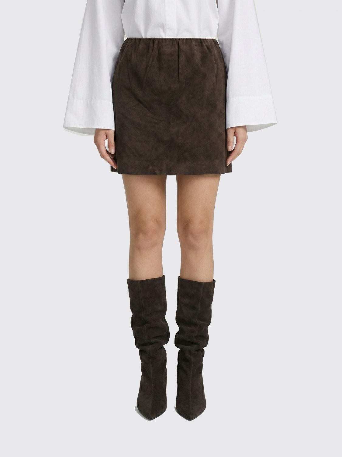 Skirt Woman color Brown