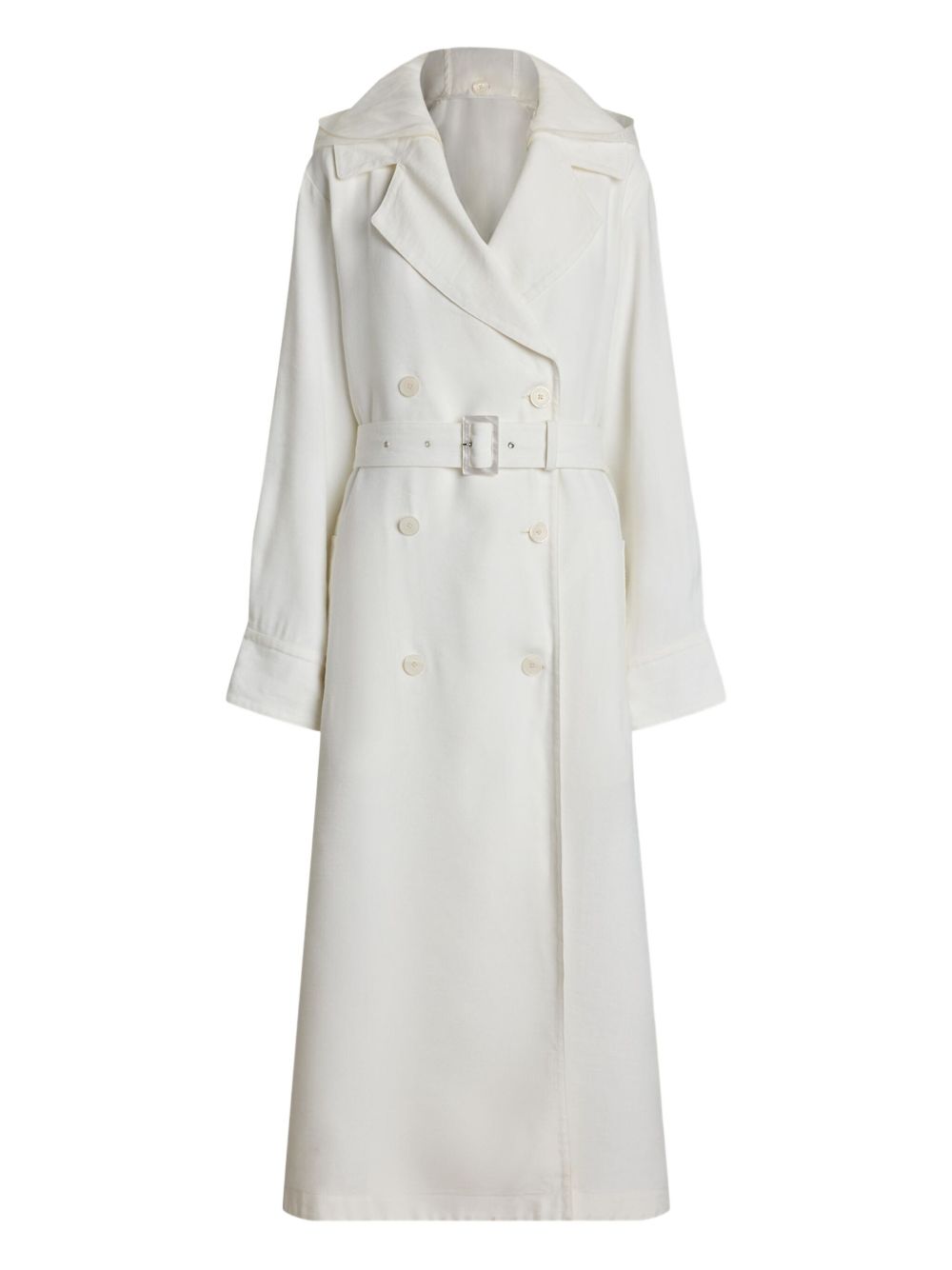 Ralph Lauren Collection double-breasted belted trench coat - White