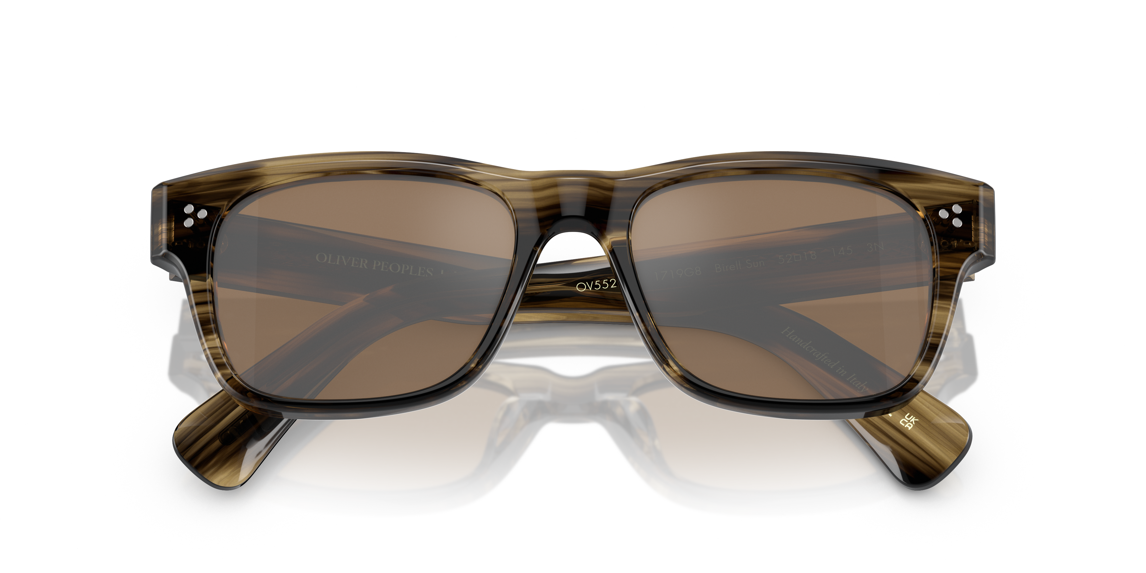 Oliver Peoples Unisex Oliver Peoples OV5524SU BIRELL SUN 1719G8 Sunglasses Acetate Green Orange Pillow Norma