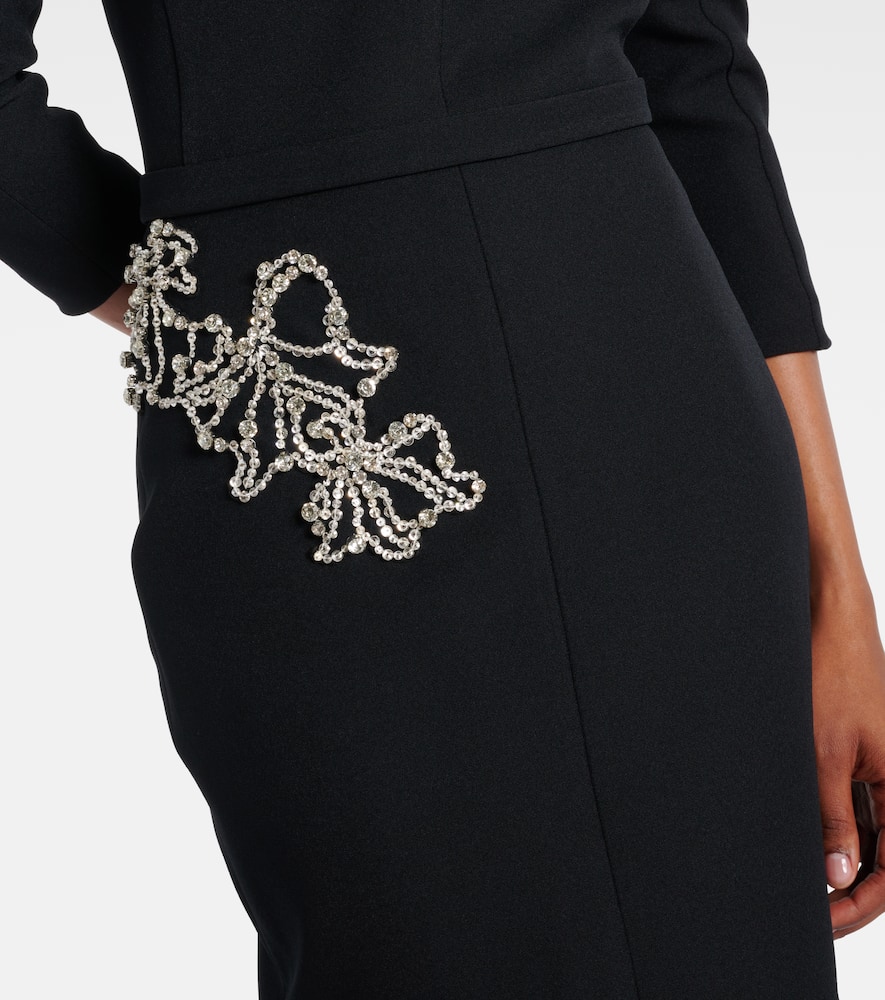 Linda crystal-embellished midi dress