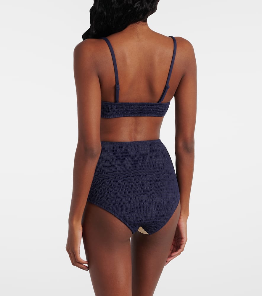 Alémais Marine smocked bikini top
