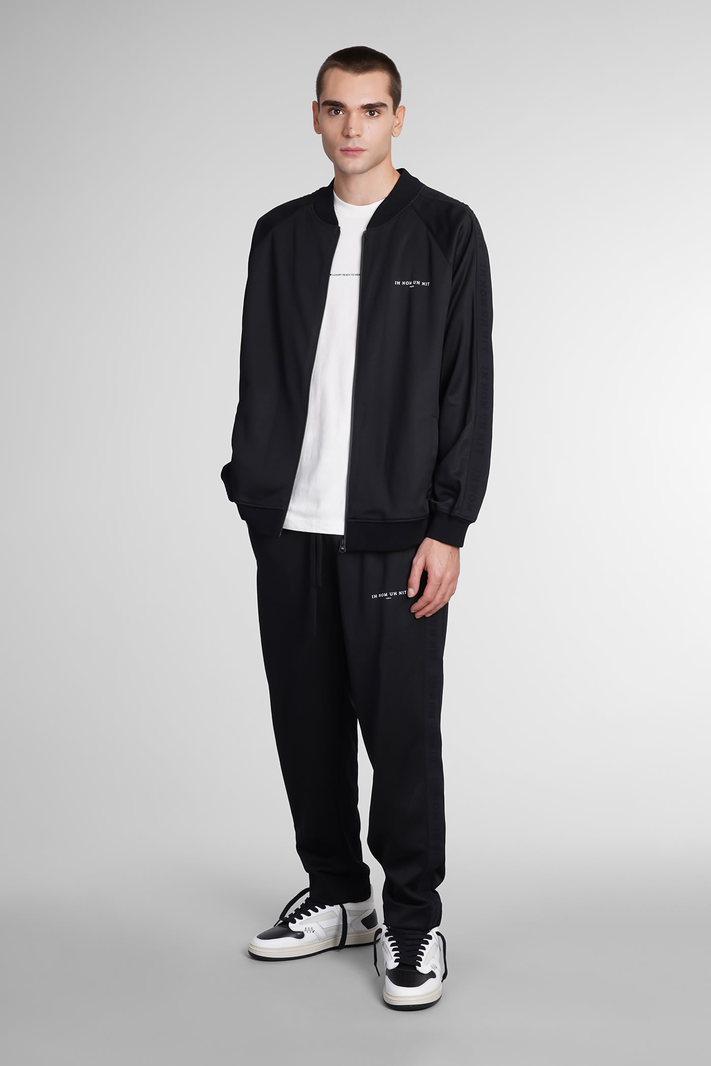 Logo-print drawstring trousers - Black