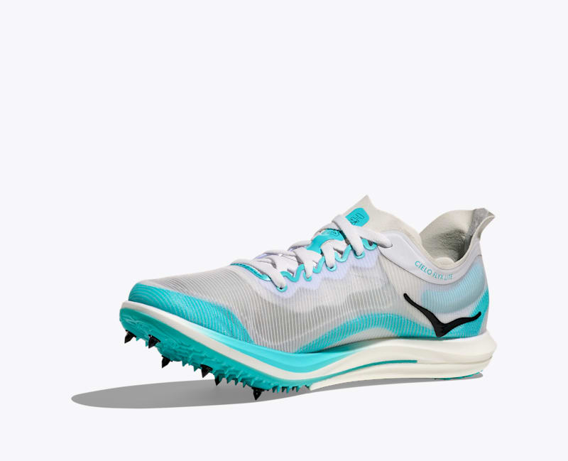 HOKA Cielo FlyX Lite Shoes in Cosmic Grey/Cielo Blue