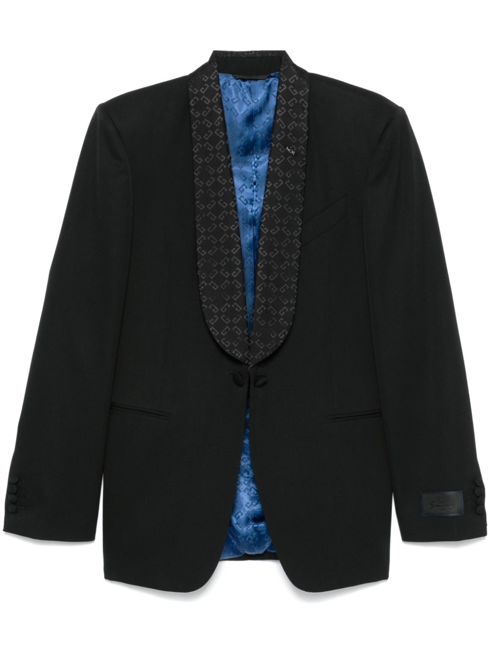 Monogram 72 jacquard-collar blazer - Black