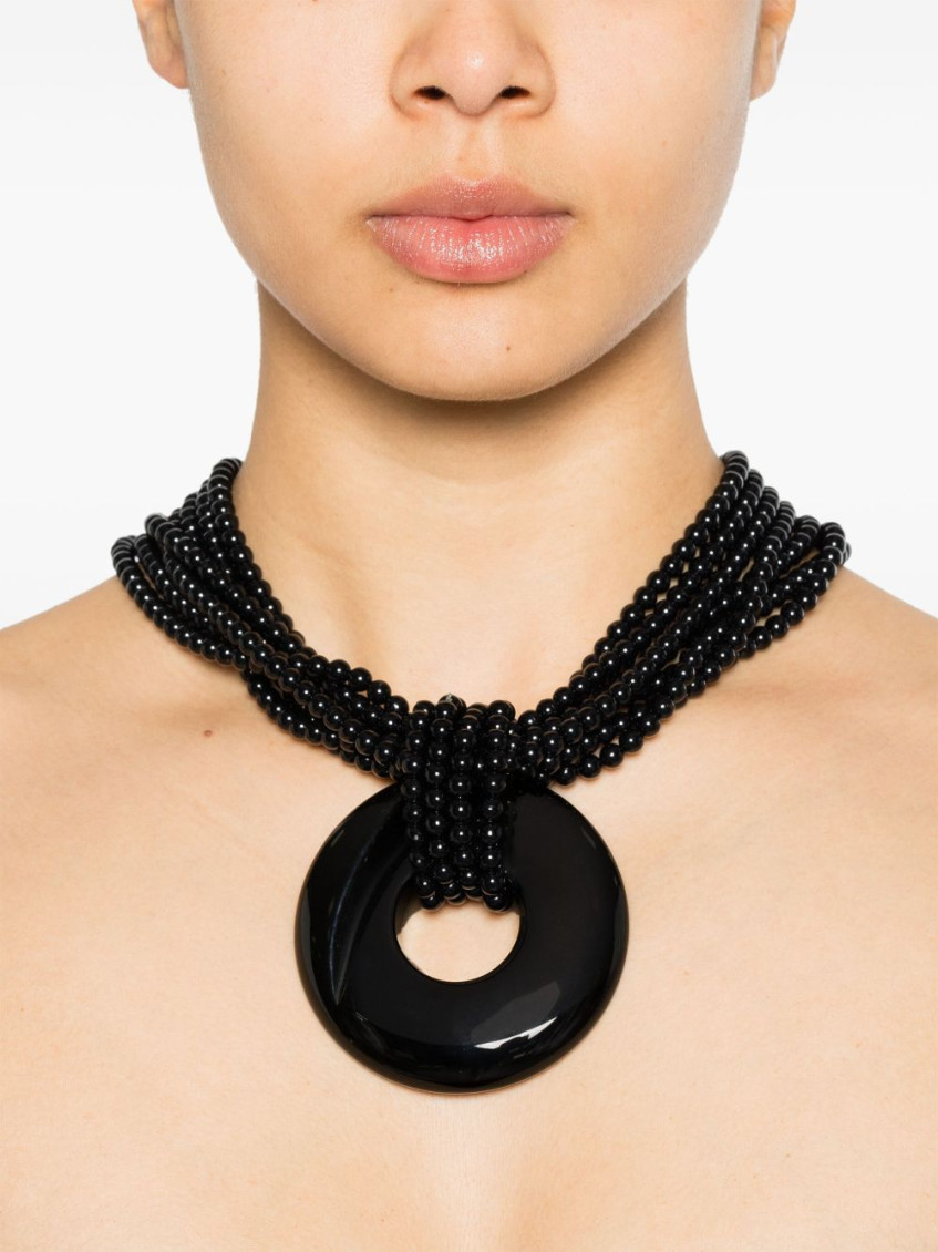 Black Beaded Necklace
