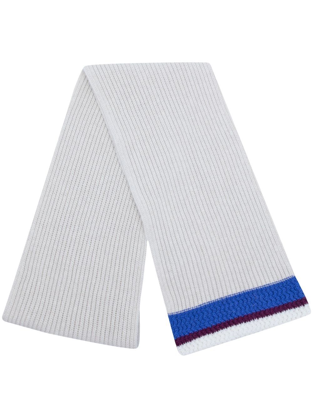 Tipped wool-cashmere scarf - Blue