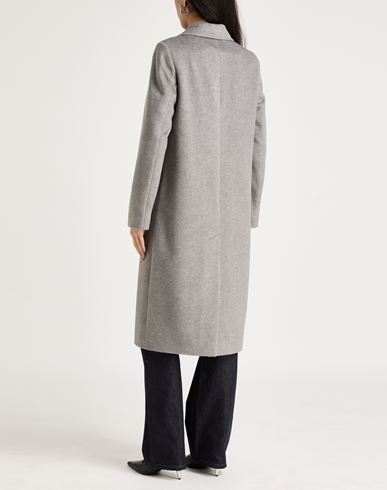 Woman Coat Grey Size 12 Polyester, Acrylic, Wool
