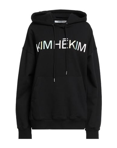 Woman Sweatshirt Black Size S Cotton