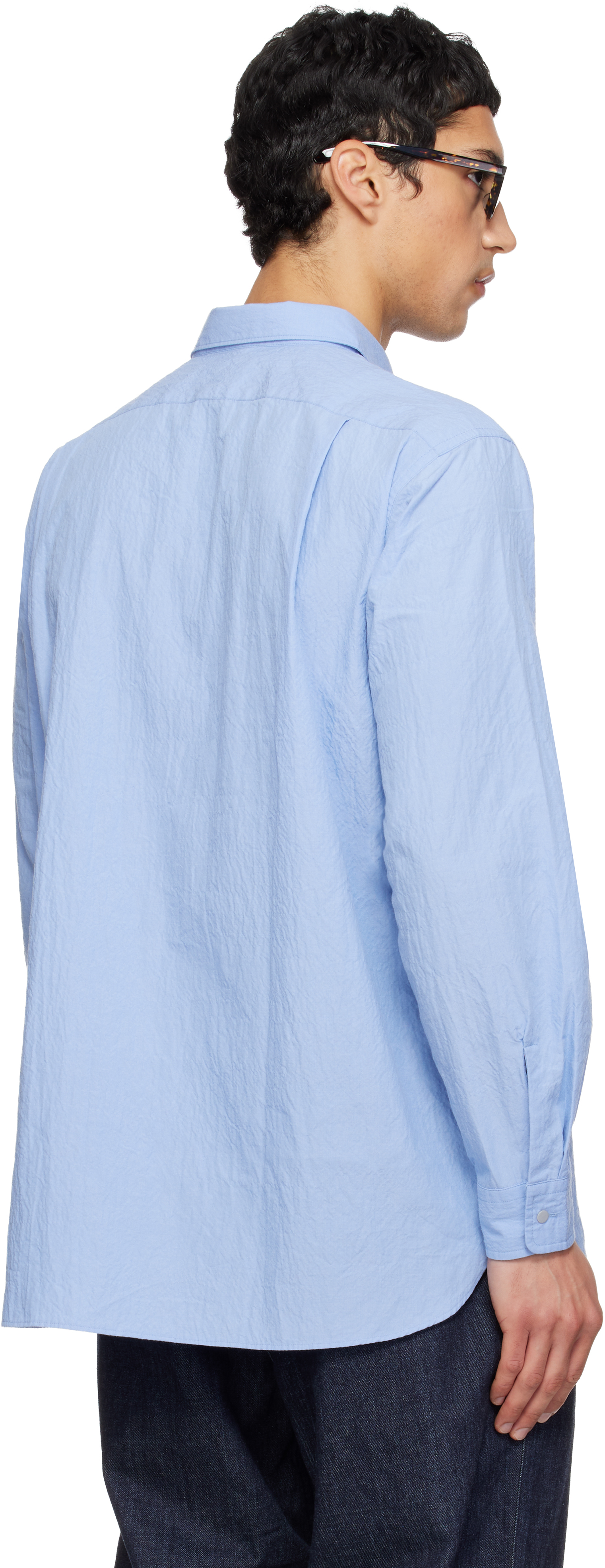 Blue Regular Collar Wind Shirt
