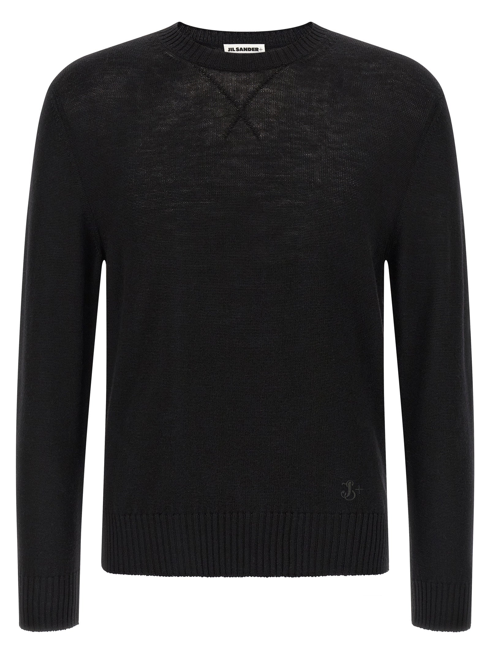 Virgin Wool Crewneck Sweater — Black