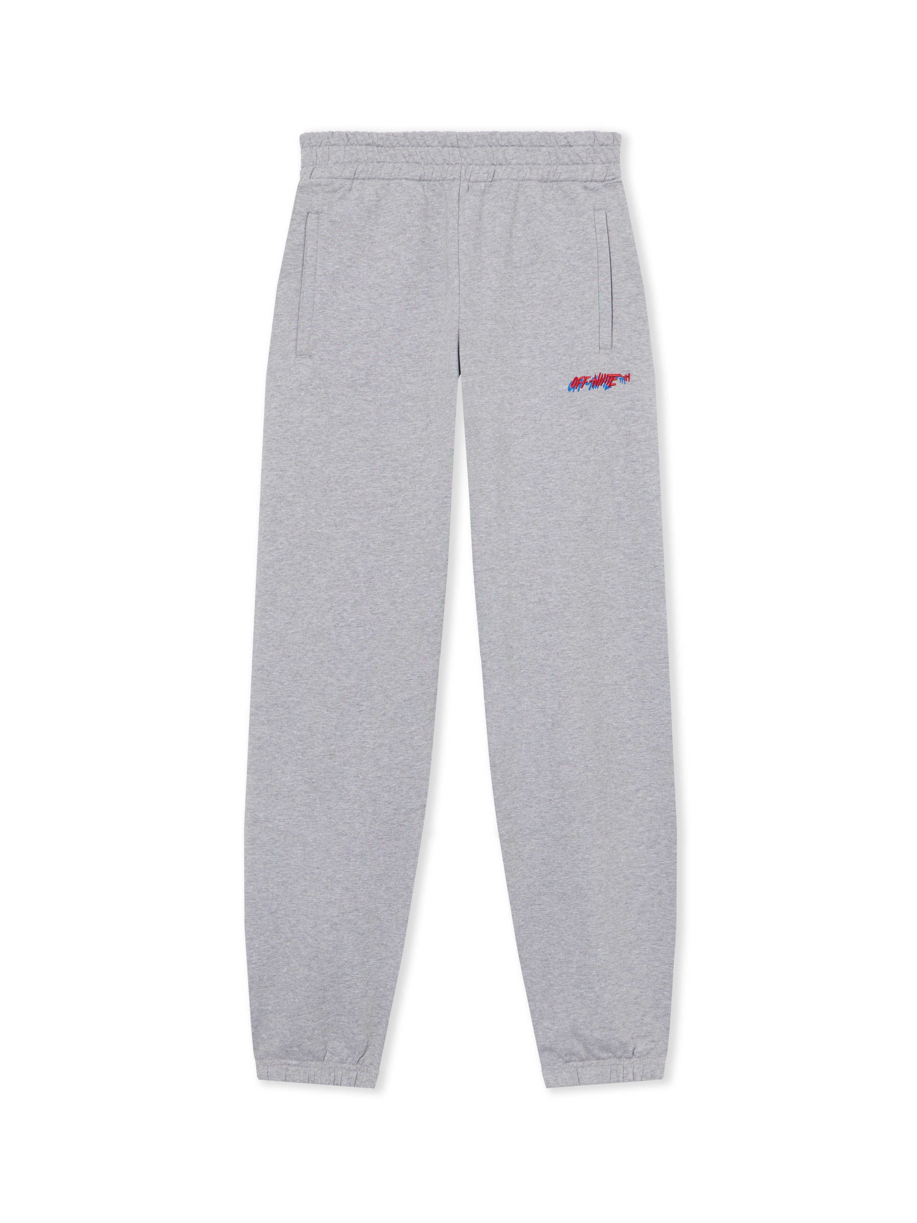 Off-white Shadow Cuff Sweatpants - Female Pants & Denims Gray Melange