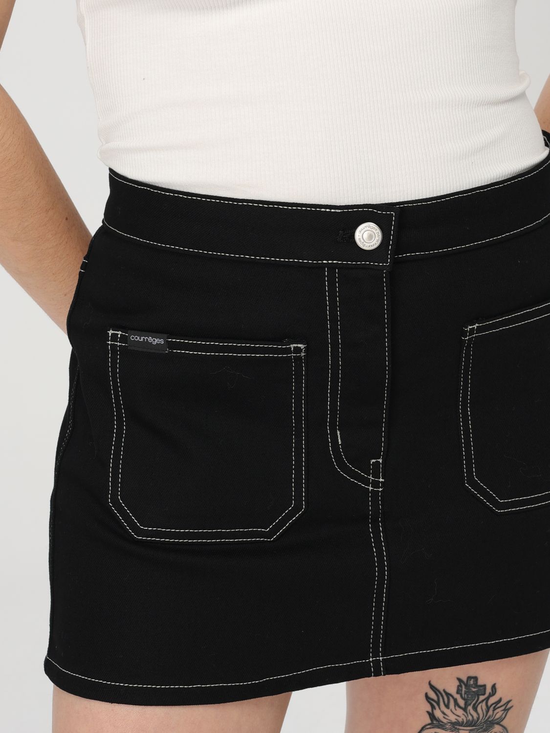 2-Pocket mini skirt - Black