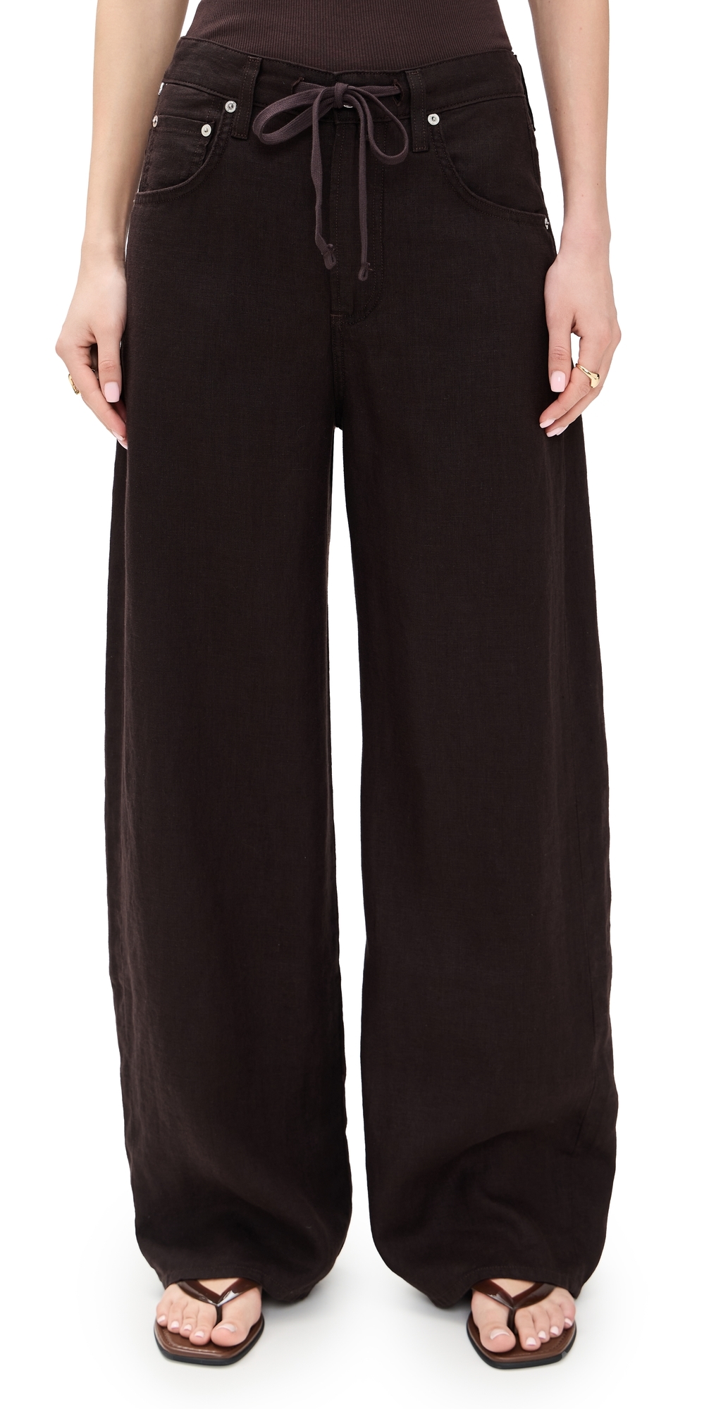 Citizens of Humanity Brynn Drawstring Trousers Chocolate