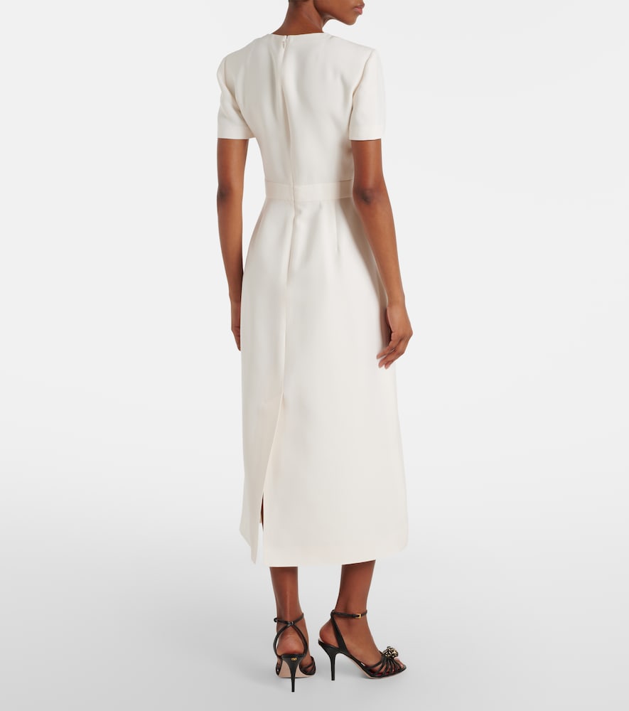 Cady Couture floral-appliqué midi dress