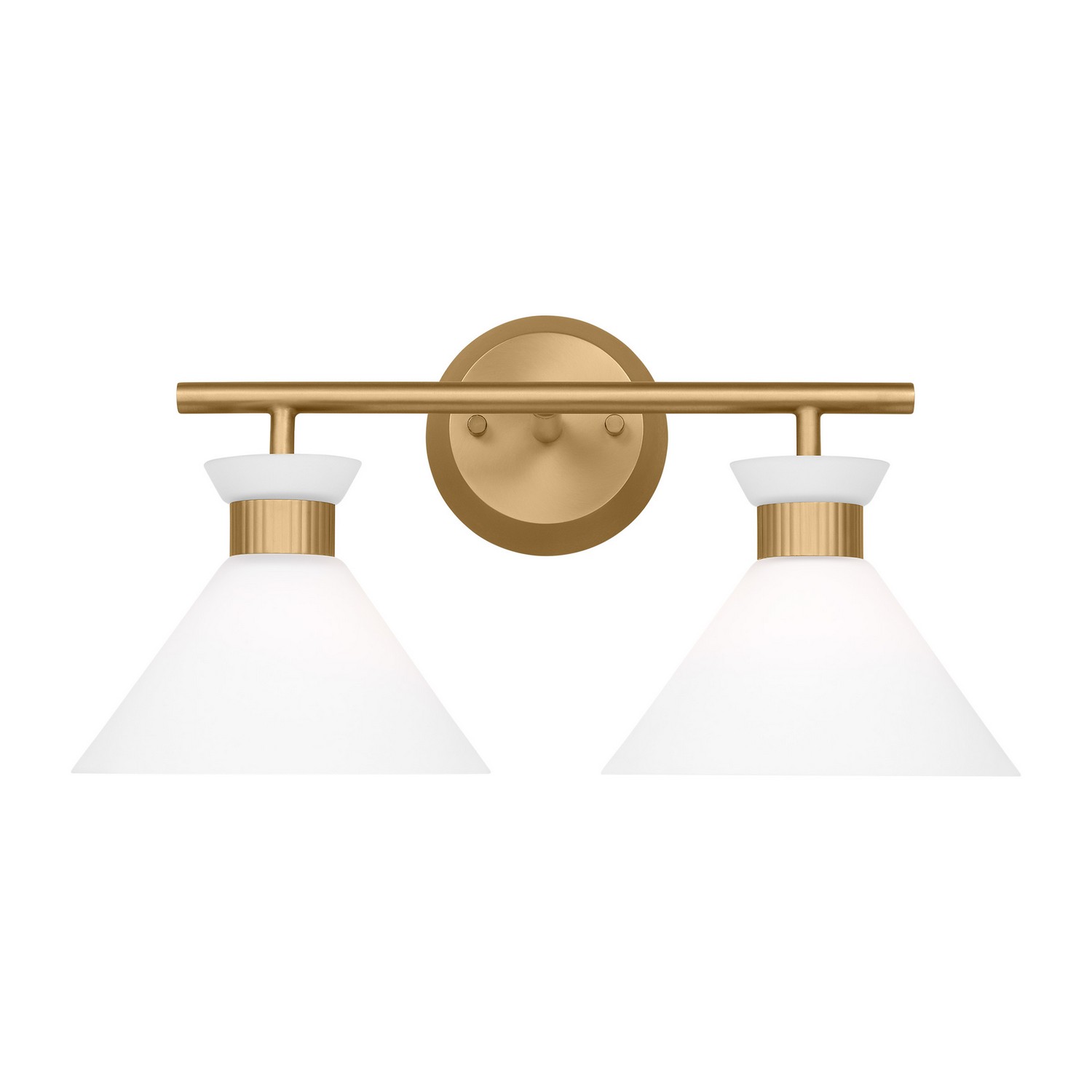 Satin Brass Two Light Bath from the Belcarra Collection