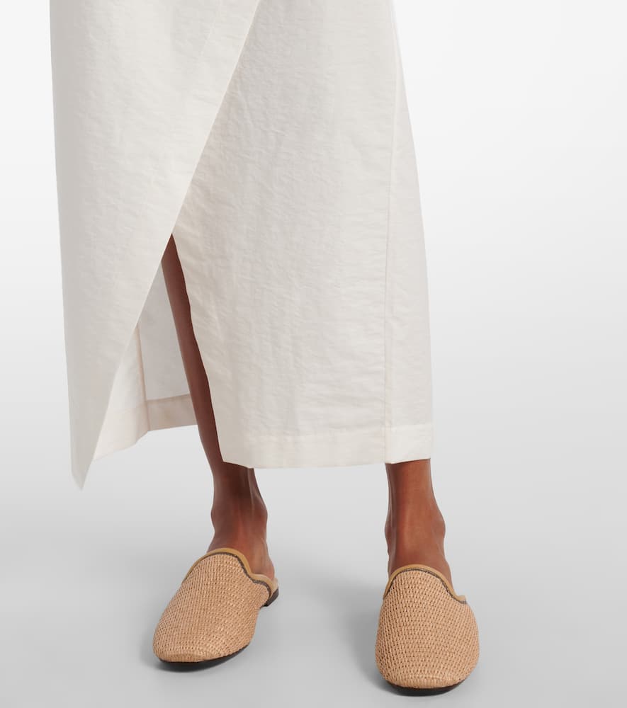 Monili cotton-blend wrap dress