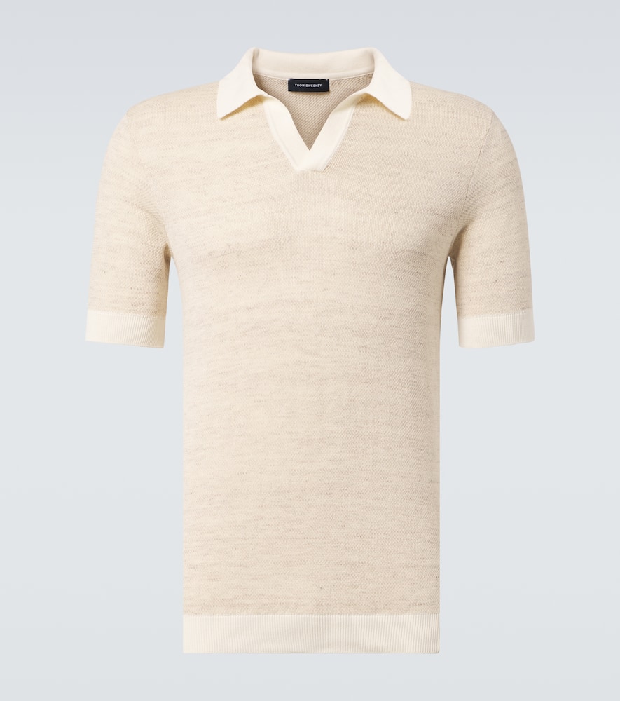 Cotton-blend polo shirt
