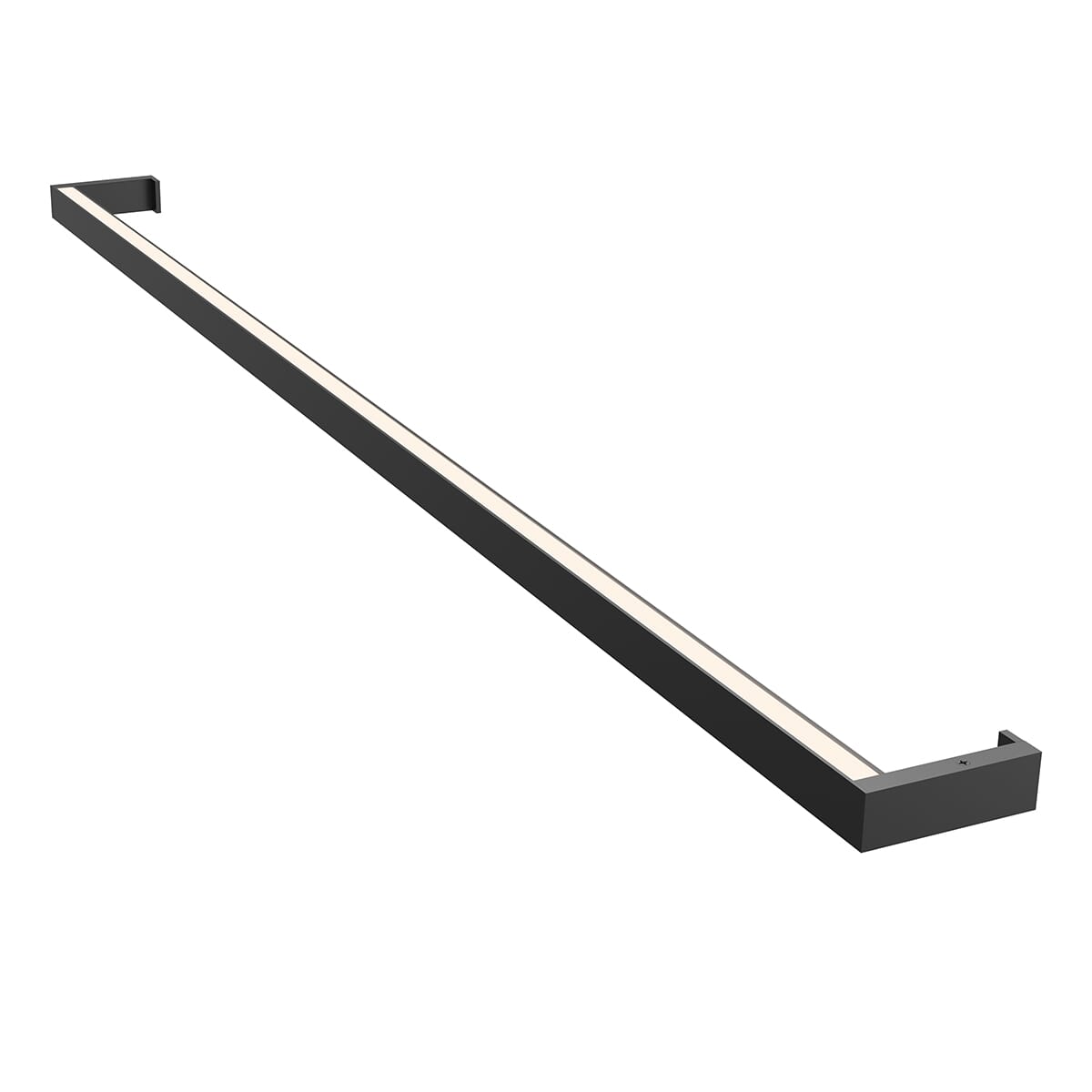 Thin-Line 2-Light 1" Bathroom Vanity Light in Satin Black