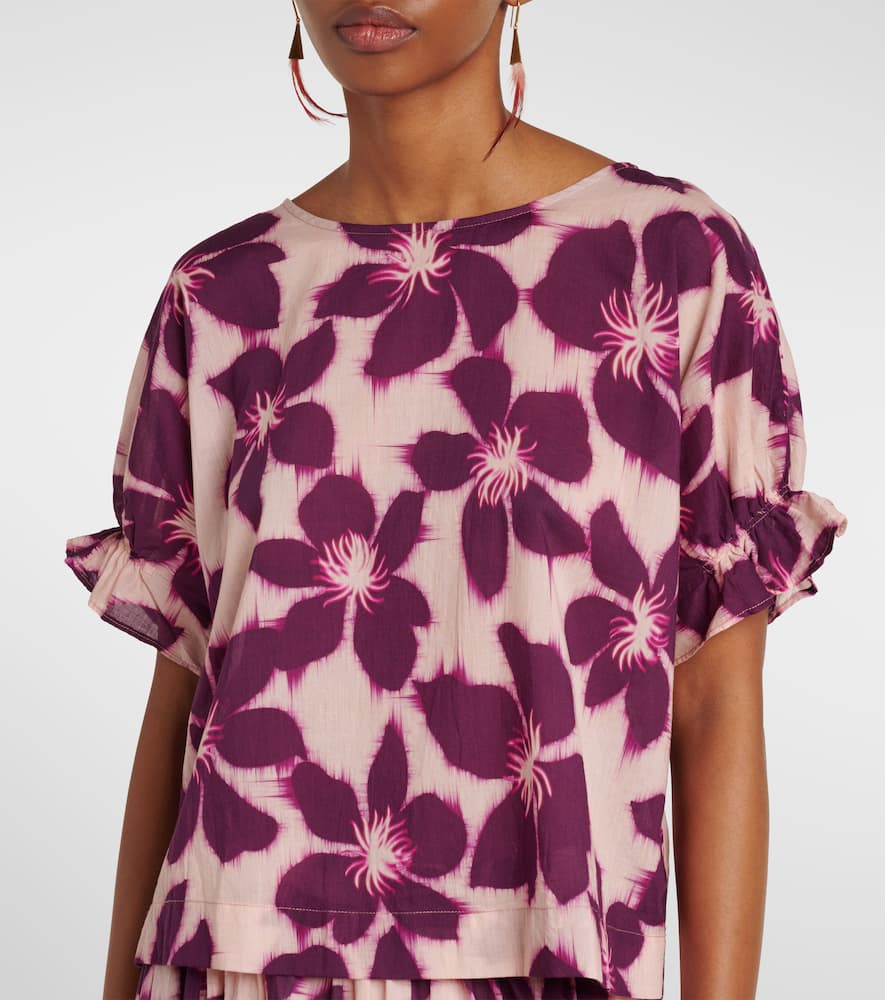 Delilah floral cotton poplin blouse