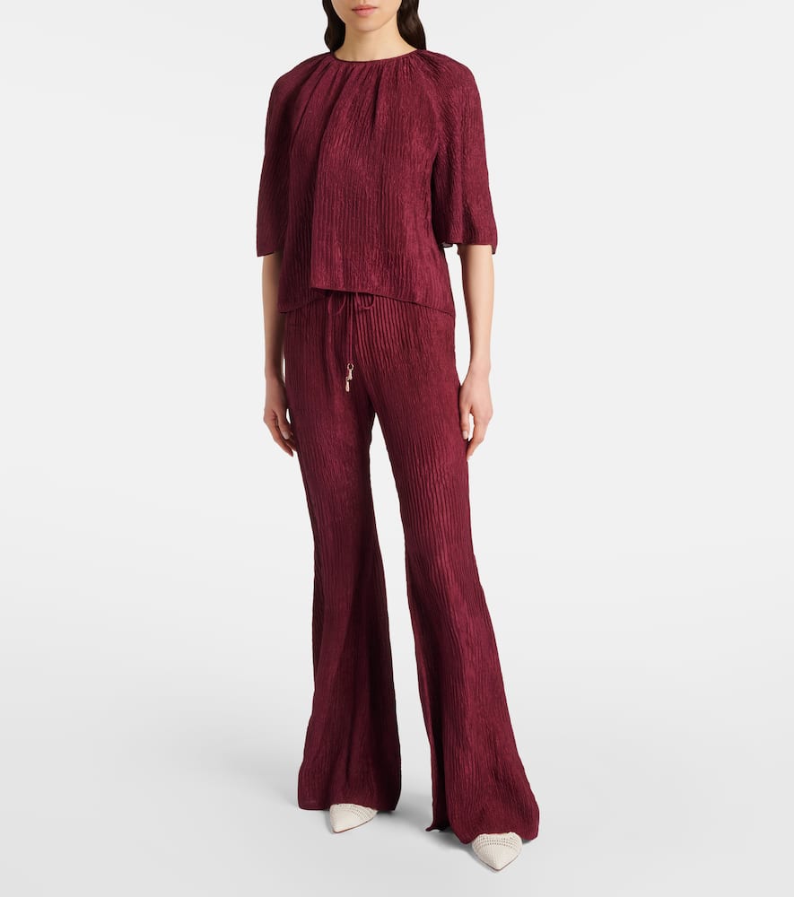 Claude silk flared pants