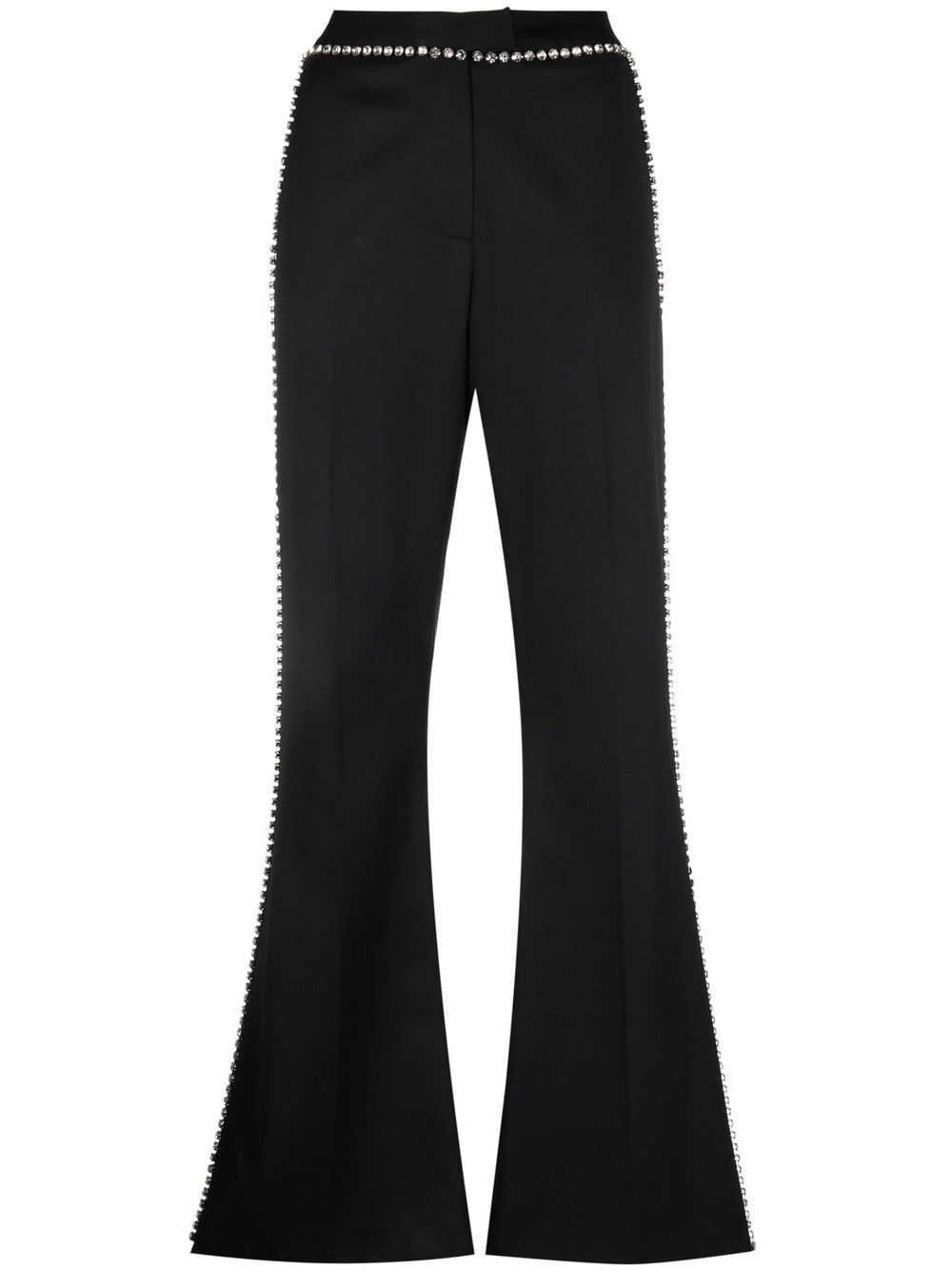 Mark crystal-embellished trousers - Black