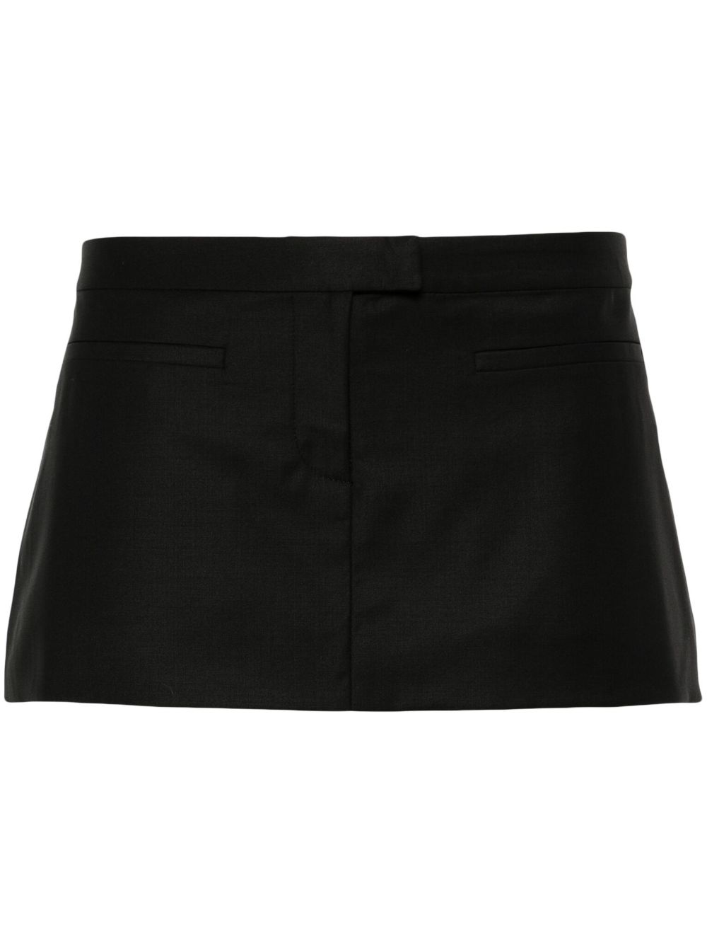 Virgin wool-blend miniskirt - Black