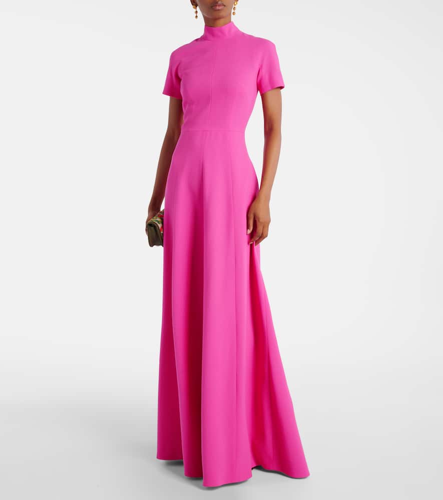 Malinda wool crêpe gown