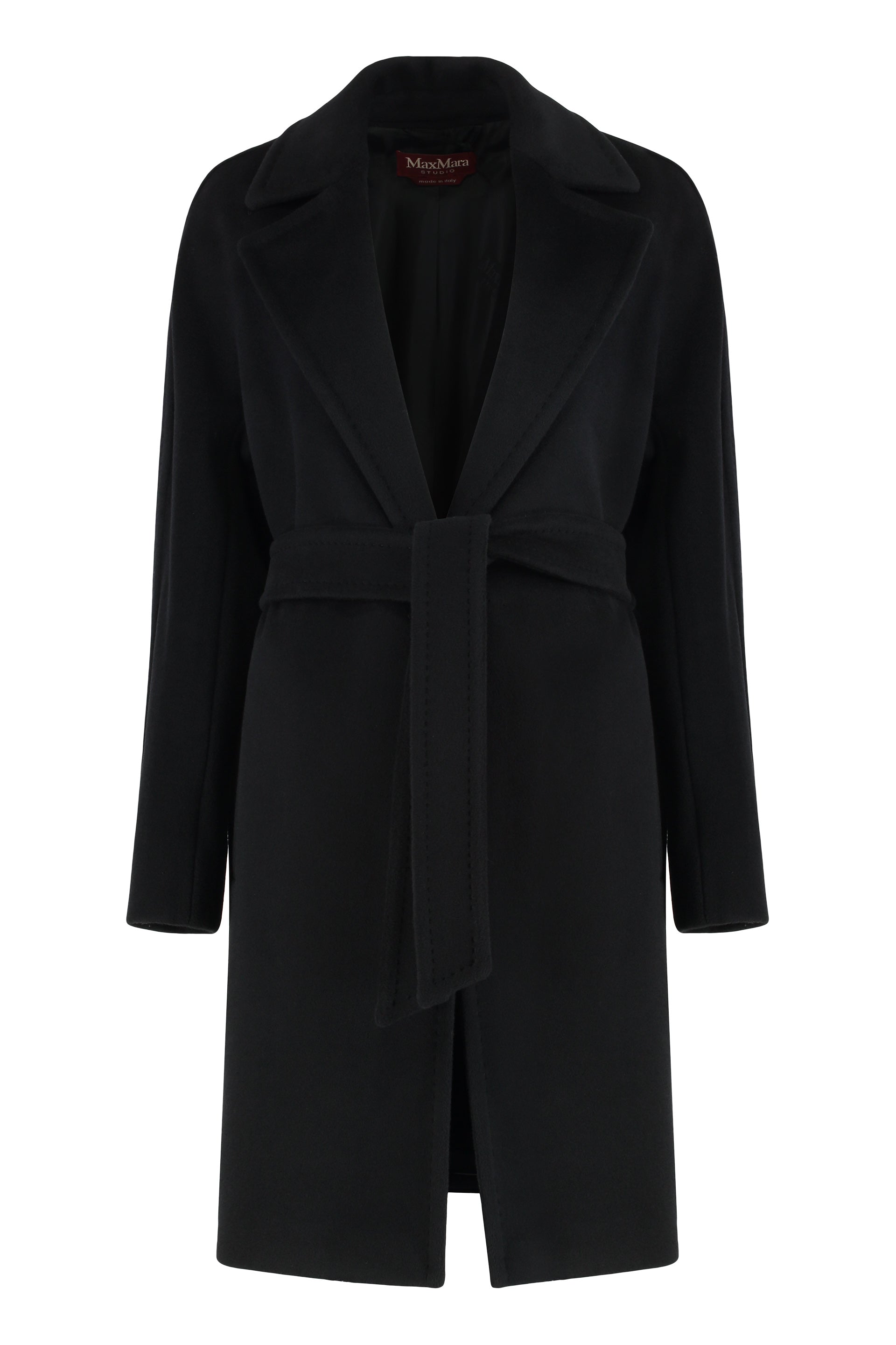 Scire Belted Virgin Wool Wrap Coat