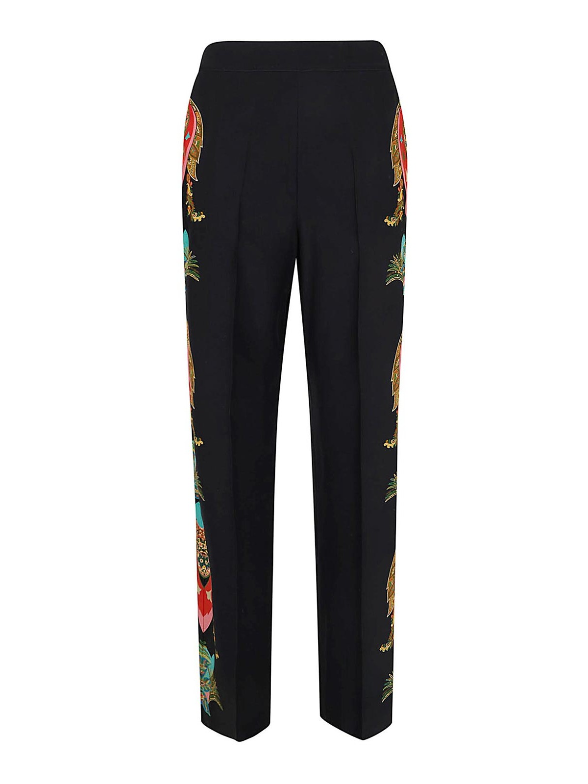 Etro - silk paisley-print high-rise wide-leg trouser