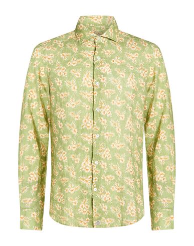 Man Shirt Light green Size 15 ¾ Linen