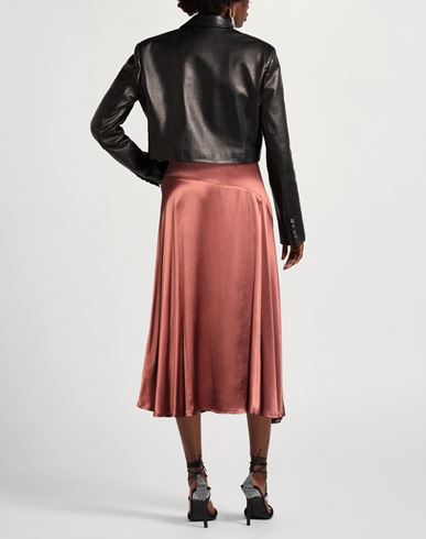 Woman Midi skirt Rust Size 10 Viscose