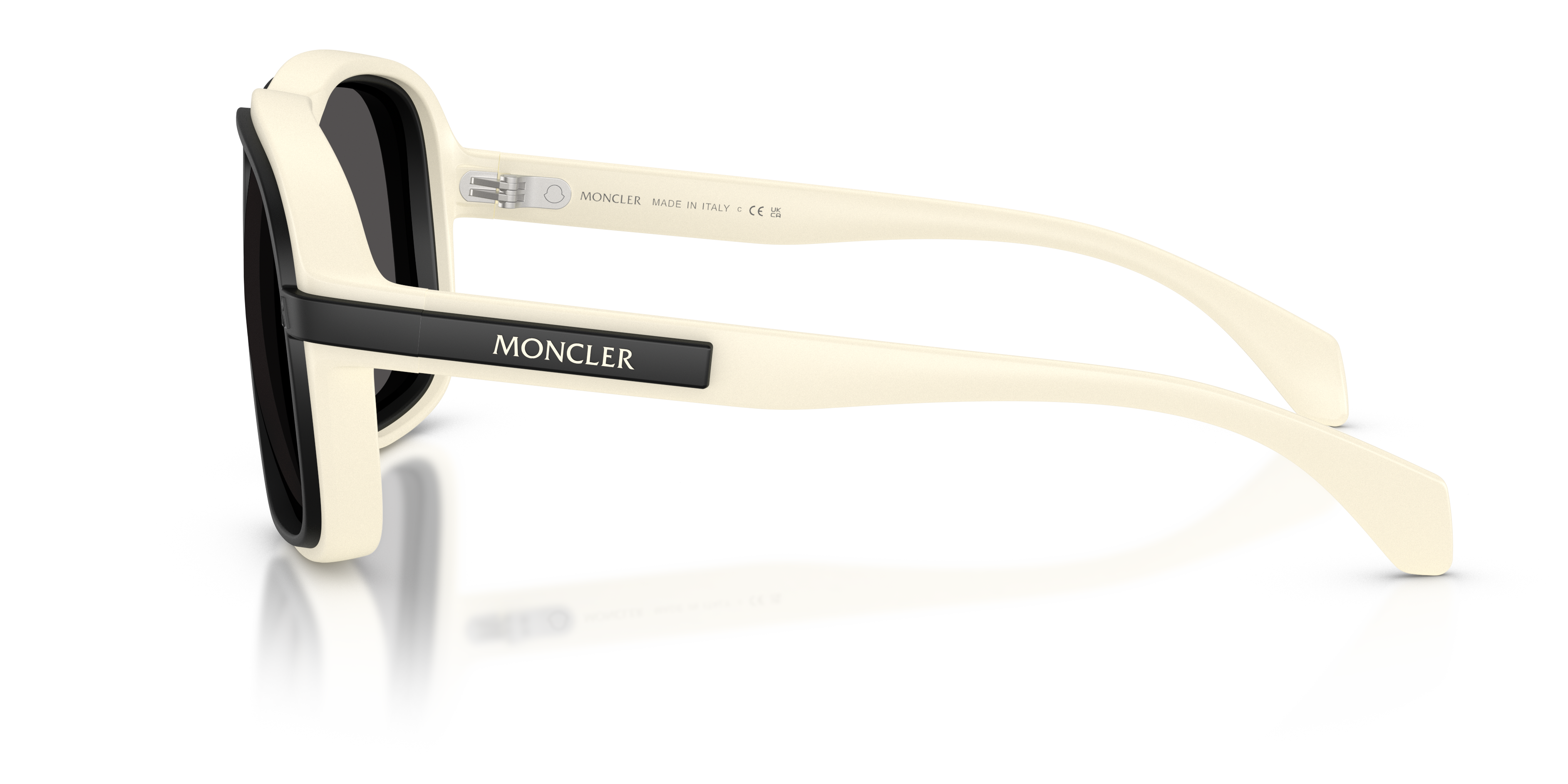 Moncler Unisex Moncler ME8011U TWOTONE 500287 Sunglasses Injected White Grey Squared Norma