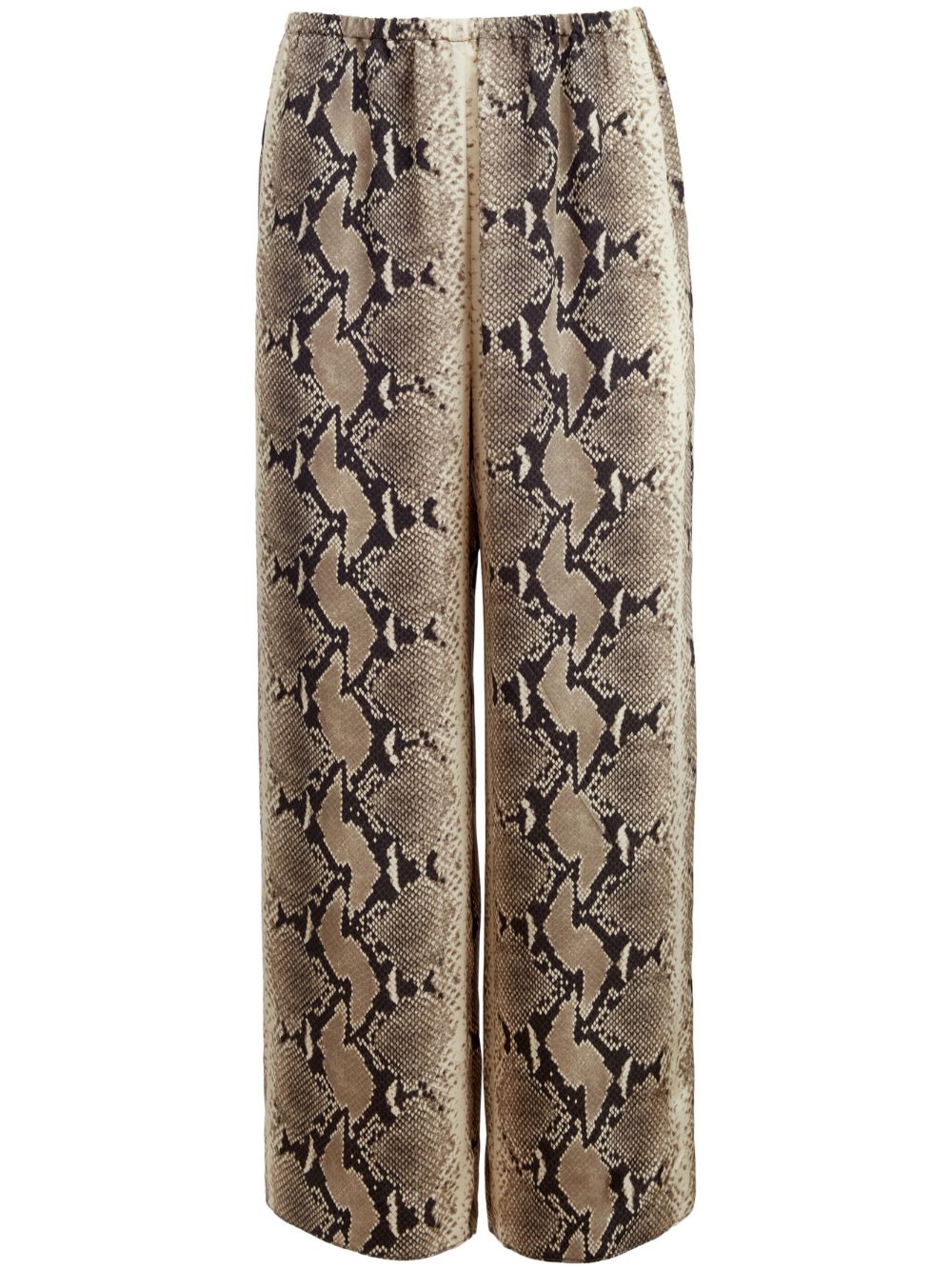 Mindy snake-print crop trousers - Black