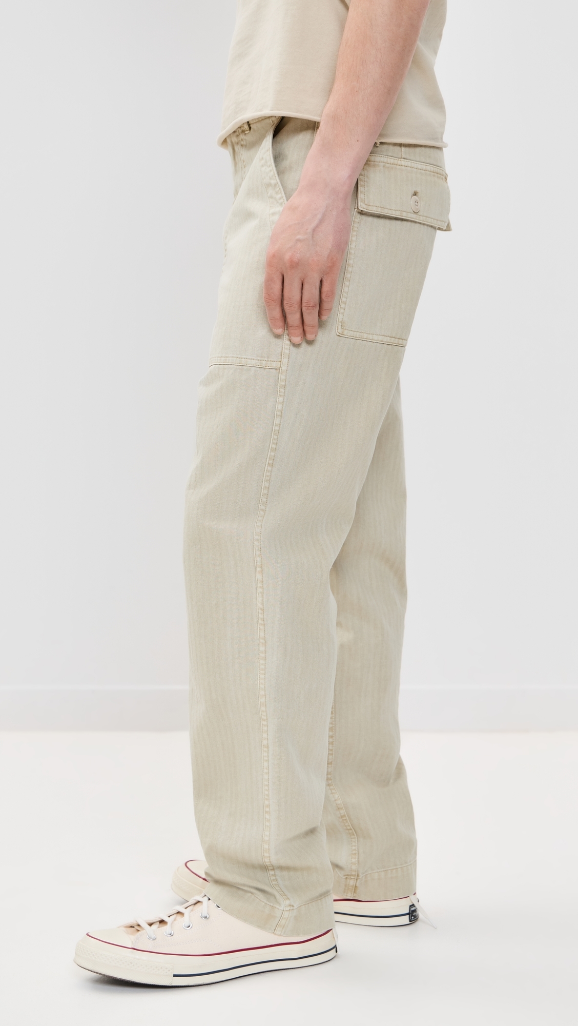 Alex Mill Field Pants in Herringbone Stoneware