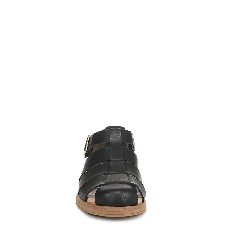Women's Hello Seaside Fisherman Sandals (Black Faux Leather)