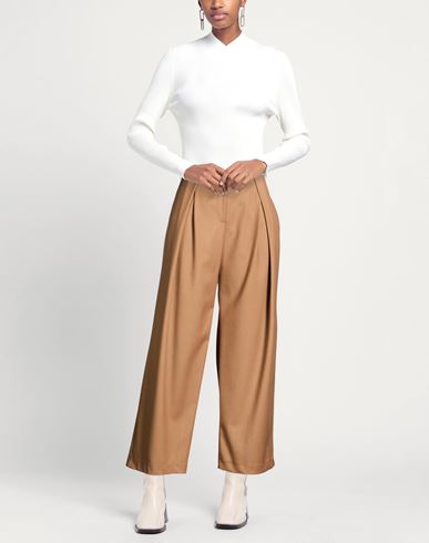 Woman Pants Camel Size 8 Polyester, Viscose, Elastane