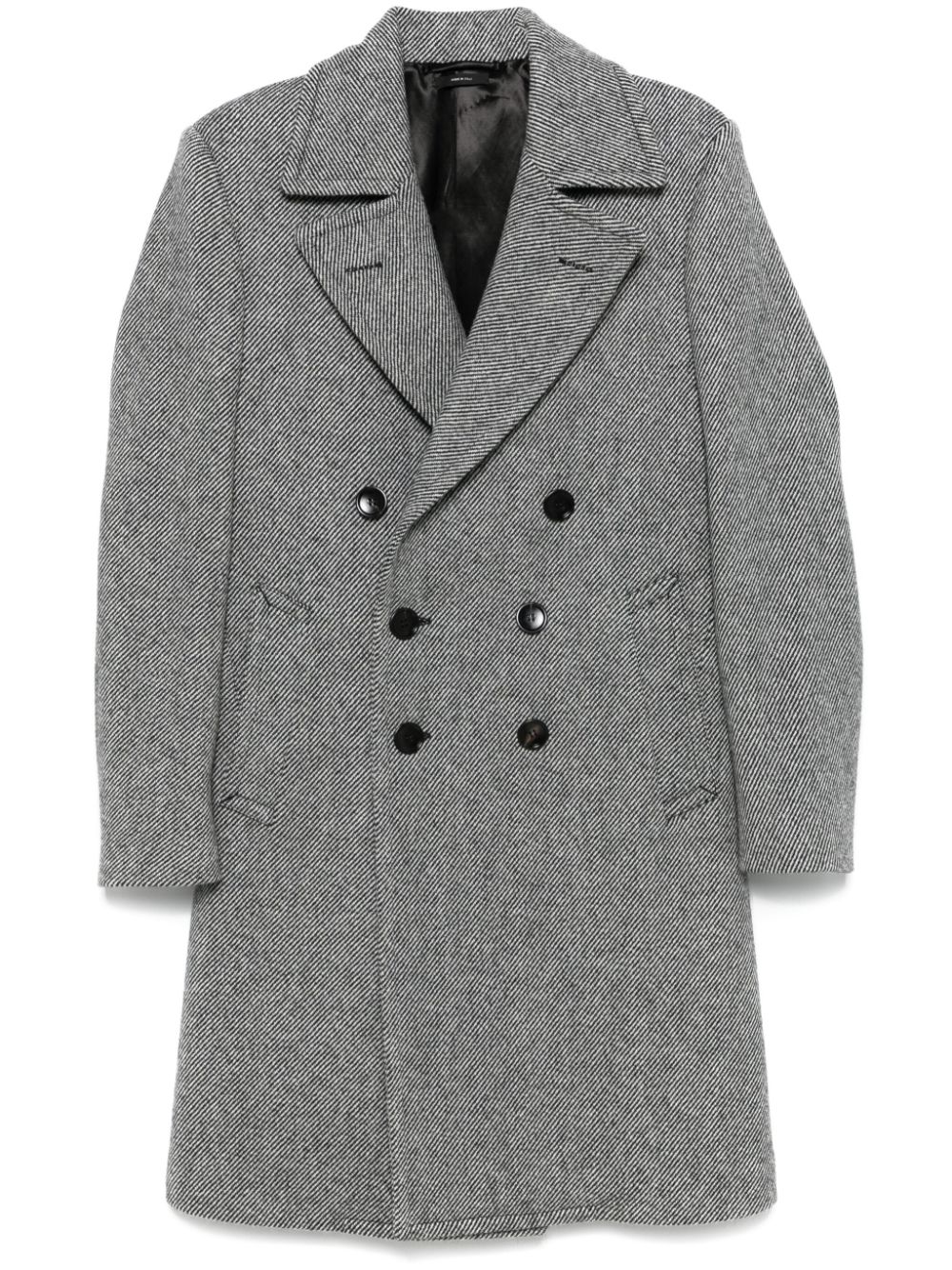 Double-breasted coat - Black