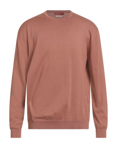 Man Sweater Light brown Size L Cotton