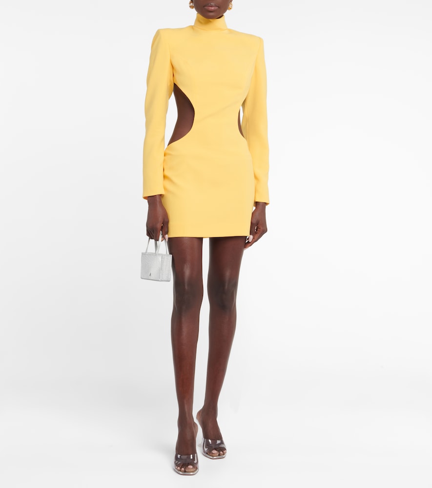 Cutout crêpe minidress