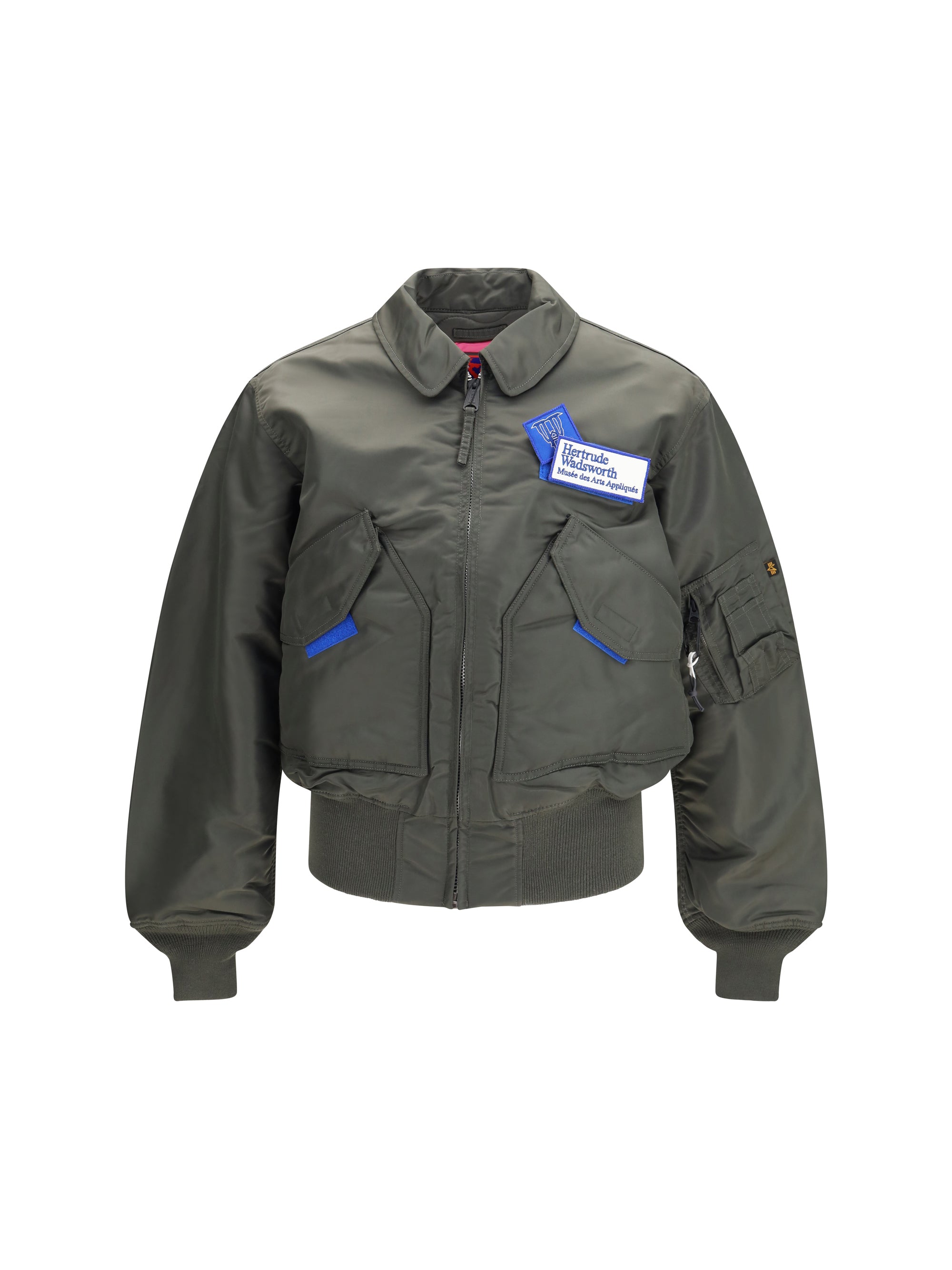 Flight Nylon Bomber Jacket — Gray
