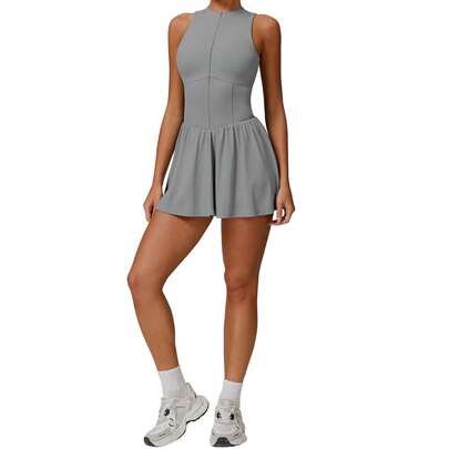 Women's Sports Tennis Skirt With Built-In Padded Bra, Anti-Flashing Shorts, Yoga Outfit, Outdoor Running Anti-Flashing Shorts, A-Line Tennis Skirt, Su